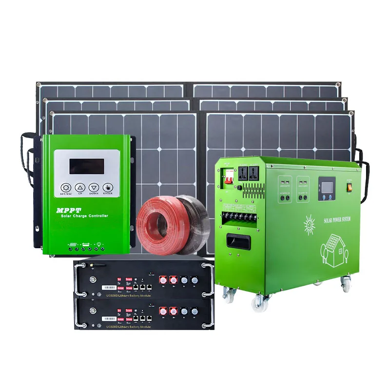 Литий 110vac 230vac на заказ для домашнего электростанция однофазный преобразователь вне сети 300 Вт-3000W портативный солнечный генератор системы комплект