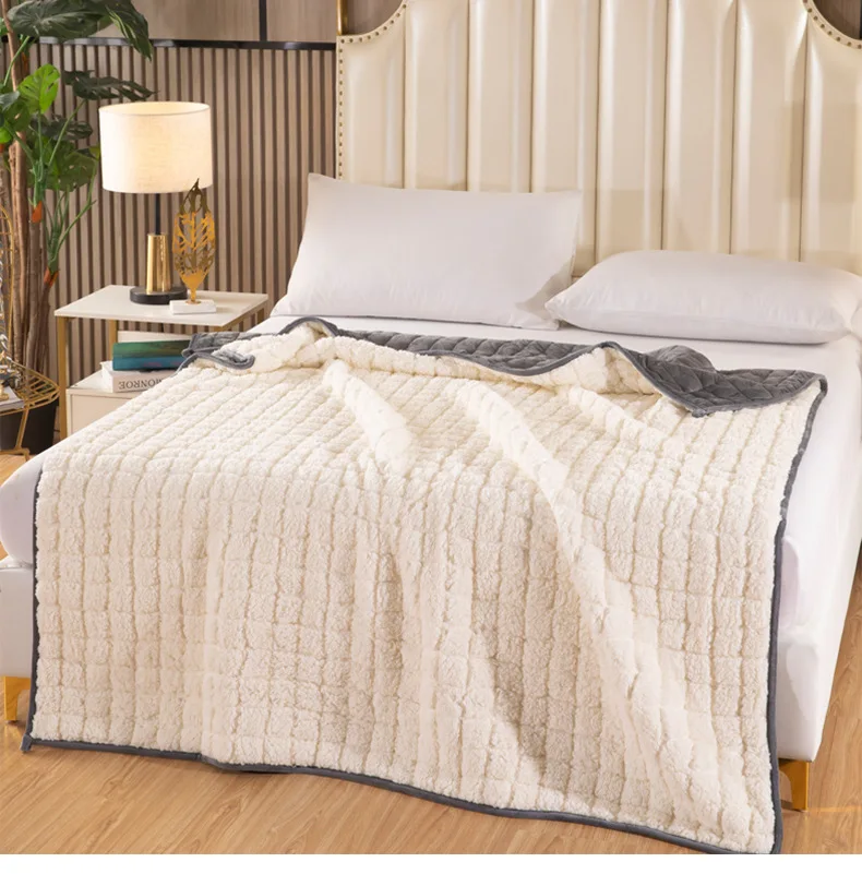 New Arrival Super Soft Fleece Cozy Plush Sherpa Winter Weighted Blanket Custom Print Fashion Luxury Soft Weighted Blanket