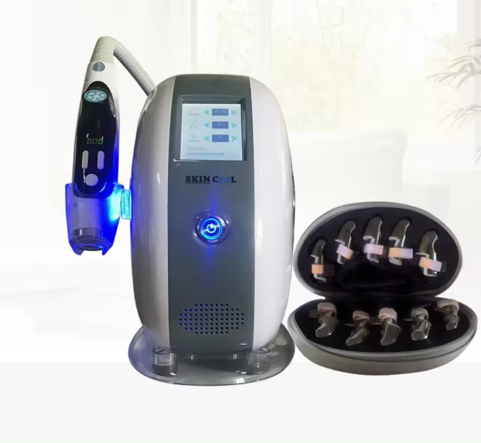 2024 Newest Portable Skin Cool Rf Lifting Eye Care Gold Finger Massager Face Body Massage Beauty Machine