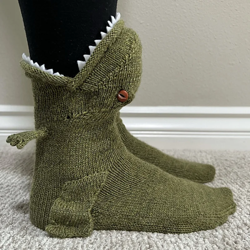 New Trend high quality Dinosaur Red Dragon Jurassic World Knitted Wool Fun Socks Fashion