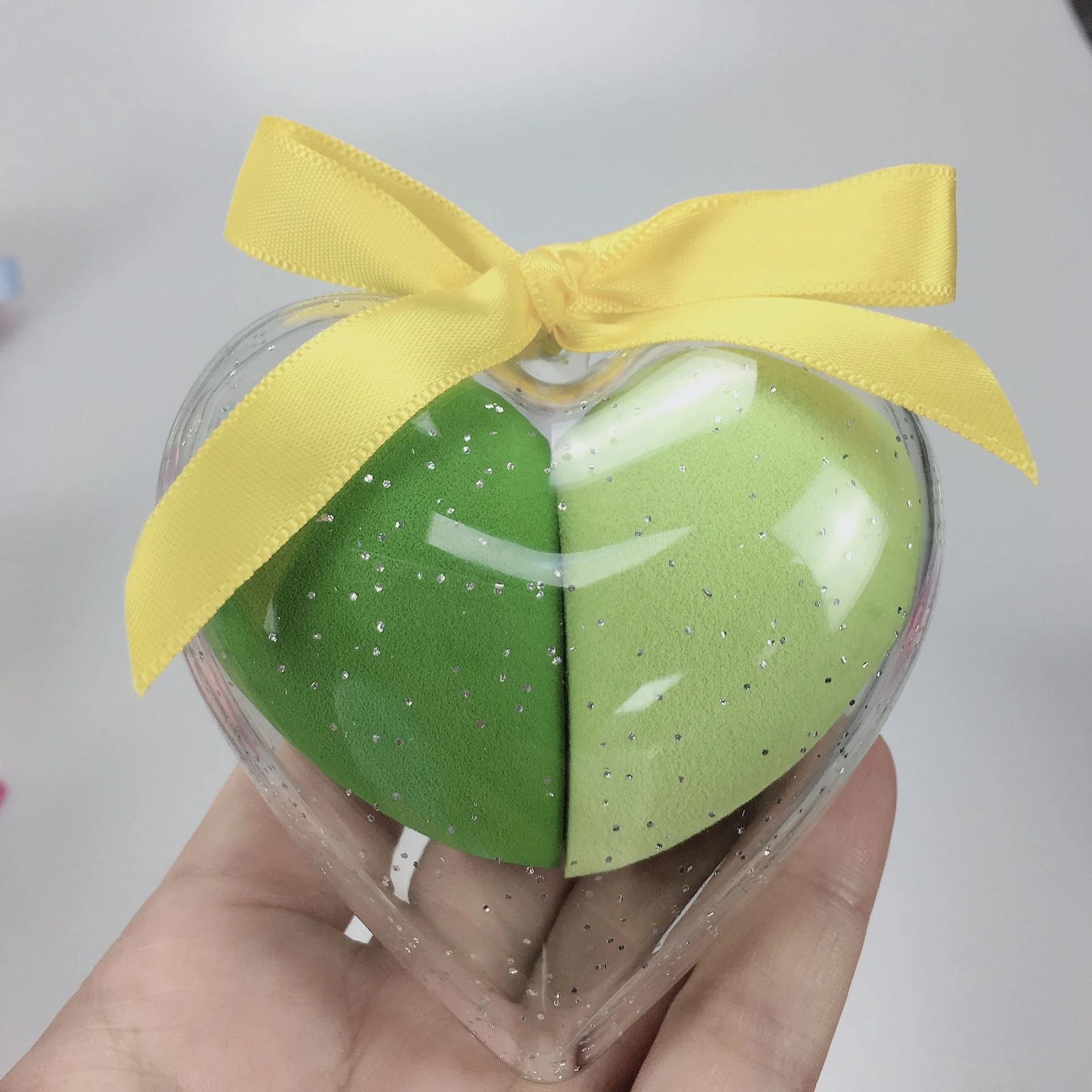 DIAS Non-latex heart-shaped makeup egg love powder puff set combination soft powder puff dry and wet