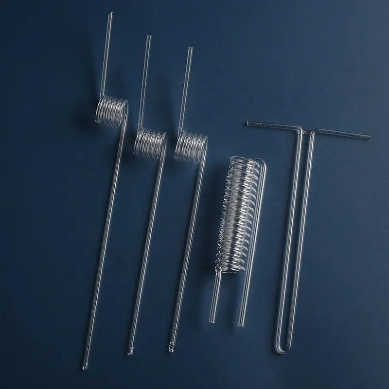 Спиральная кварцевая трубка от производителя, непосредственно изготовленная на заказ прозрачная спиральная кварцевая стеклянная катушка, цилиндр