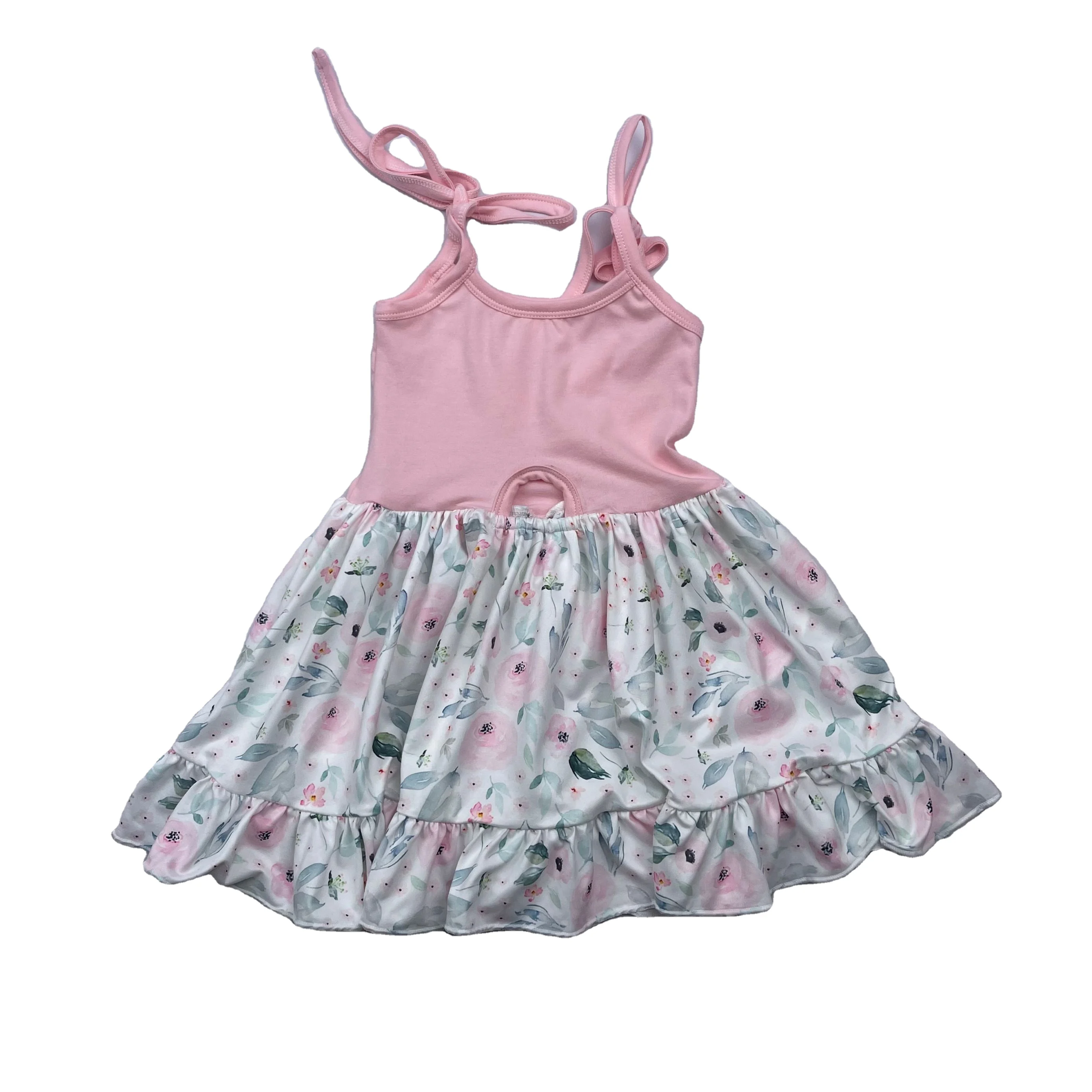Qingli Western Boutique Baby Girl Custom Pattern Summer Dresses Clothing Party Wedding Kids Dress