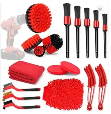 Car Detailing Brush Kit, Car Detail Cleaning Brush for Wheel, Exterior Interior Auto Detailing Brushes Set