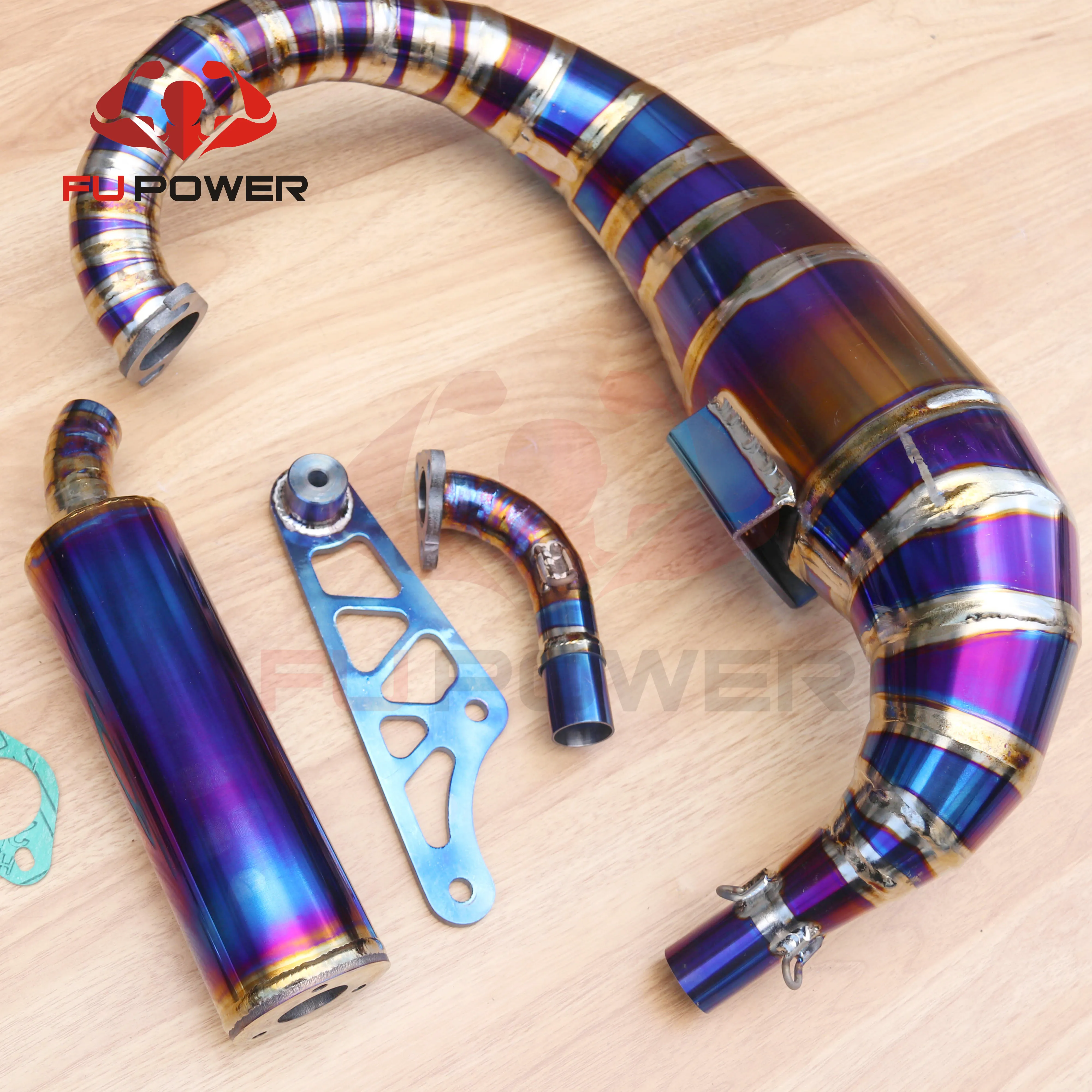 Custom Titanium Cone Pipes titanium forged Carbon muffler combo