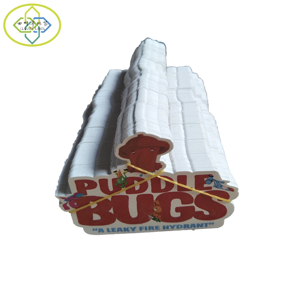 Waterproof Vinyl kiss die cut sticker sheets White Vinyl PVC label printing company logo cartoon sticker Custom