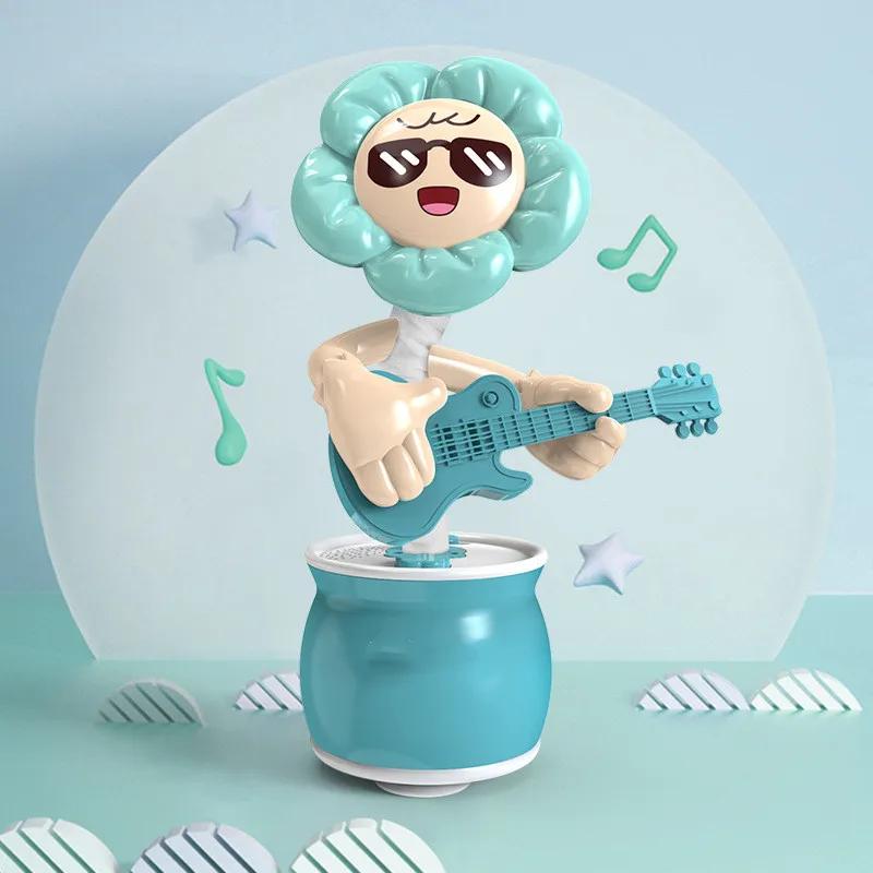 Hot sale funny Musical Toys plastics Plush Dancing Sunflower with