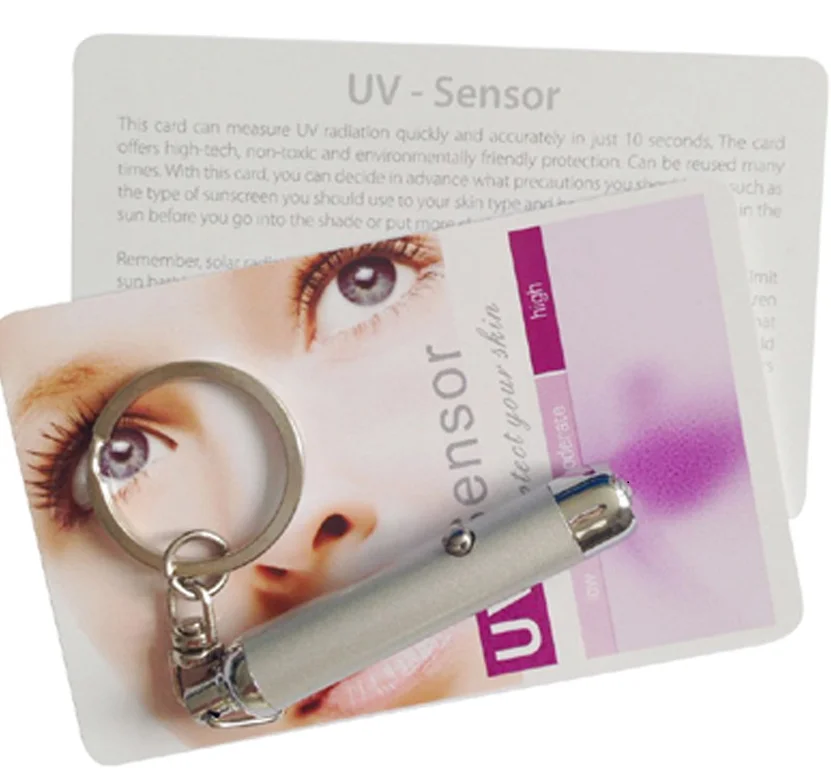 Factory Custom Promotional Gift 85*54mm Credit Card Size UV Test Card