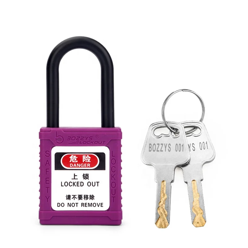 bozzys composite insulated lockout padlocks with Master key for Industrial lockout-tagout