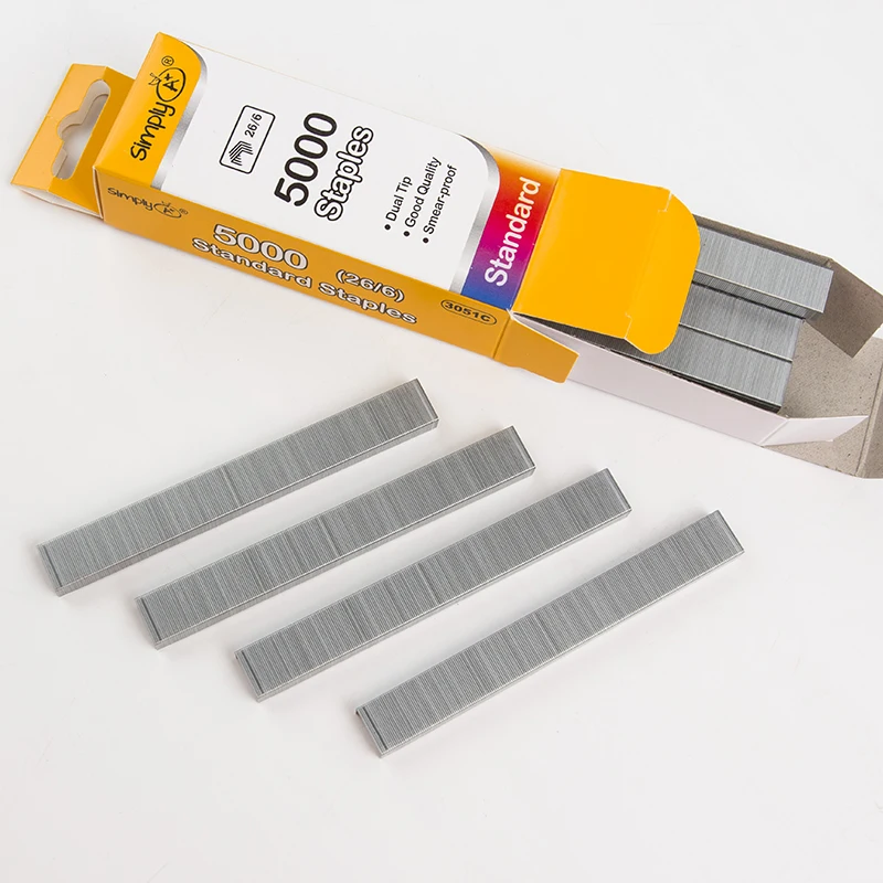 Прямая продажа с завода, высококачественные стандартные офисные скобы 26/6 для бумаги