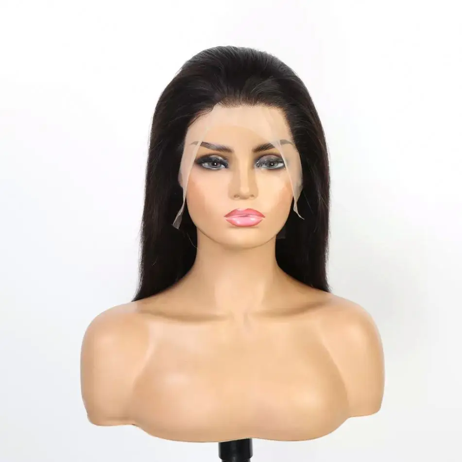 Brazilian human hair deep wave lace front wigs 8-30inch 100% virgin human hair pre plucked HD transparent lace wig ali express