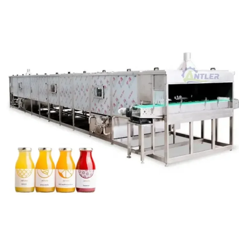 Bottle Or Can Super Heating Water Spray Sterilizer Spray Cooling Tunnel