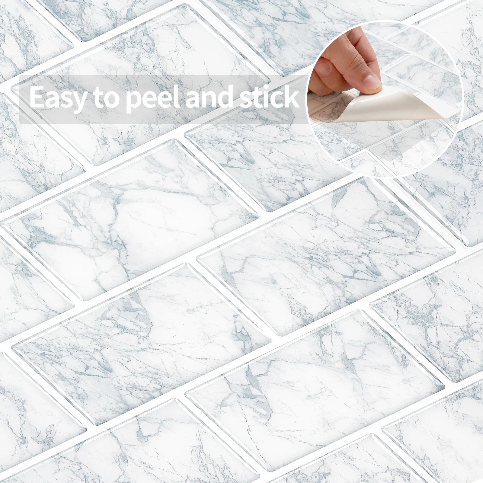 Пользовательские 3d пилинг и палка кухонная плитка настенная бумага самоклеящаяся