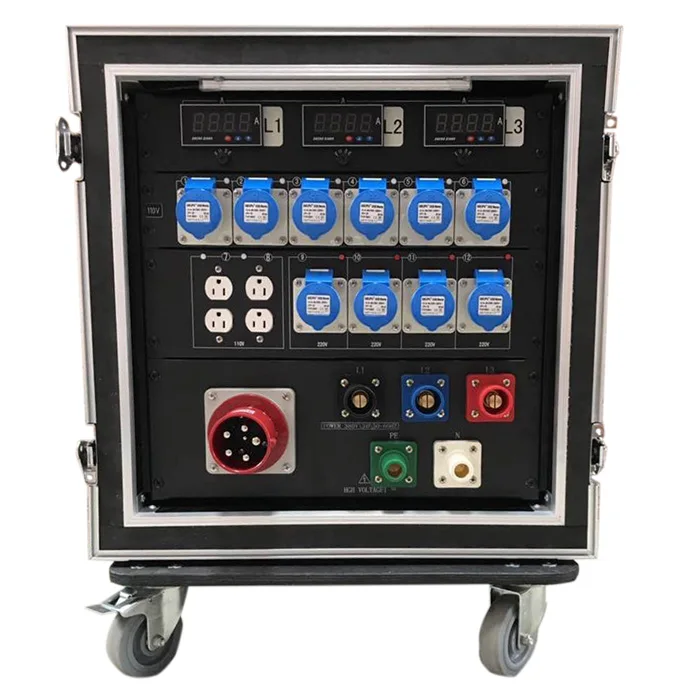 Manufacturer customized 3 phase 12 channels power distribution box equipment for lighting led screen speakers