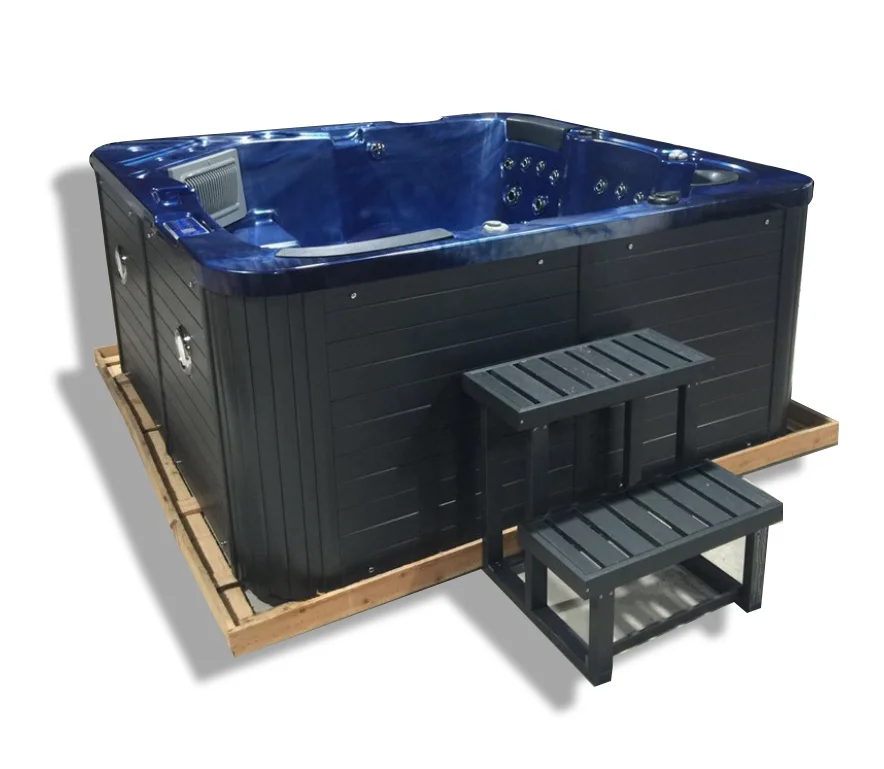 Indoor rectangular adult massage 56 pcs water massage jets bath tub