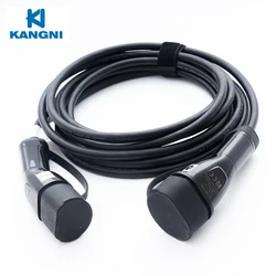 KangNi level3 vehicle ev fast charging cable Connector 7KW 32A single phase type2 to gbt IEC62196 AC Car Battery charger cable