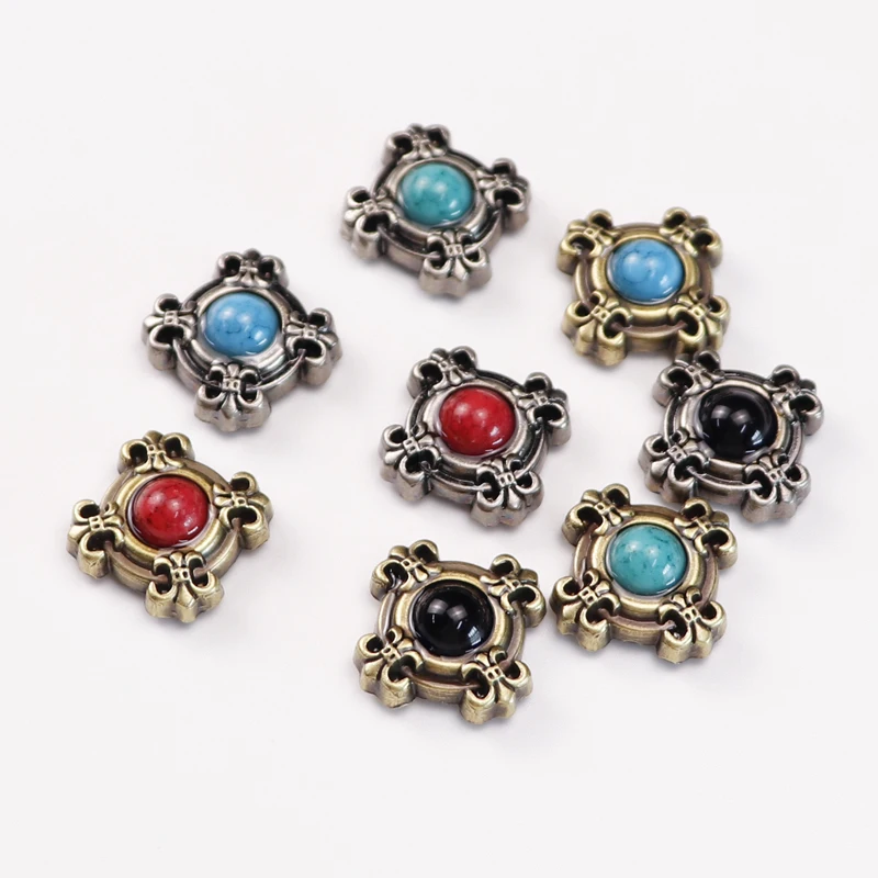 metal conchos with screw factory coin conchos decorative with crystal for belt and accessories