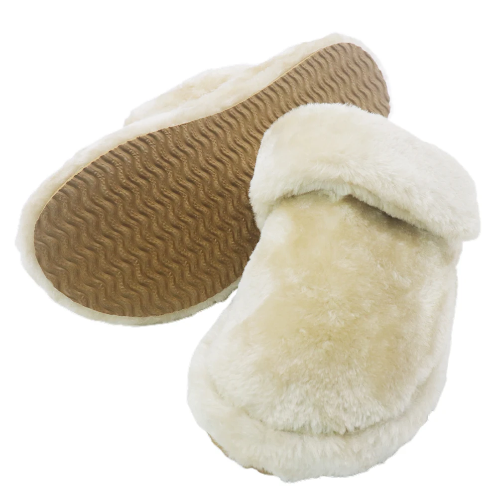  Casual Winter Real Wool Warm Men and Women Soft Arch Support Slippers Indoor