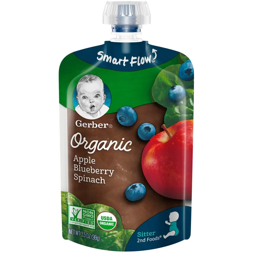 
Gerber Organic Apple Purple Carrot Blueberry with Yogurt, 3.5 oz Pouch 