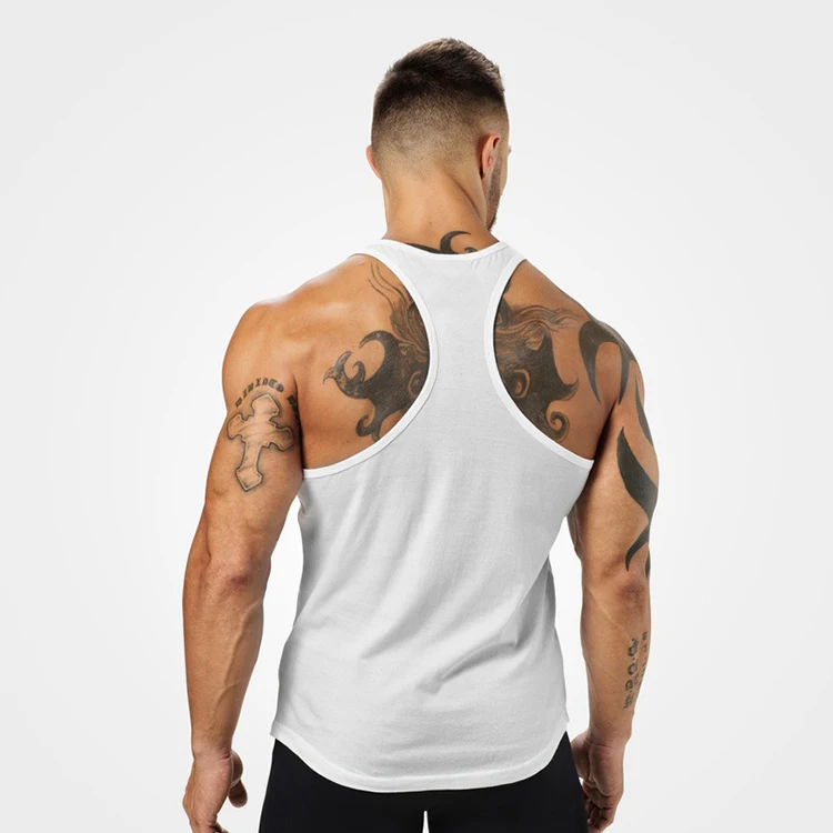 High Quality Custom Logo Sleeveless Men Bodybuilding Fitness Gym Tank Top Workout Sport Gym Vest