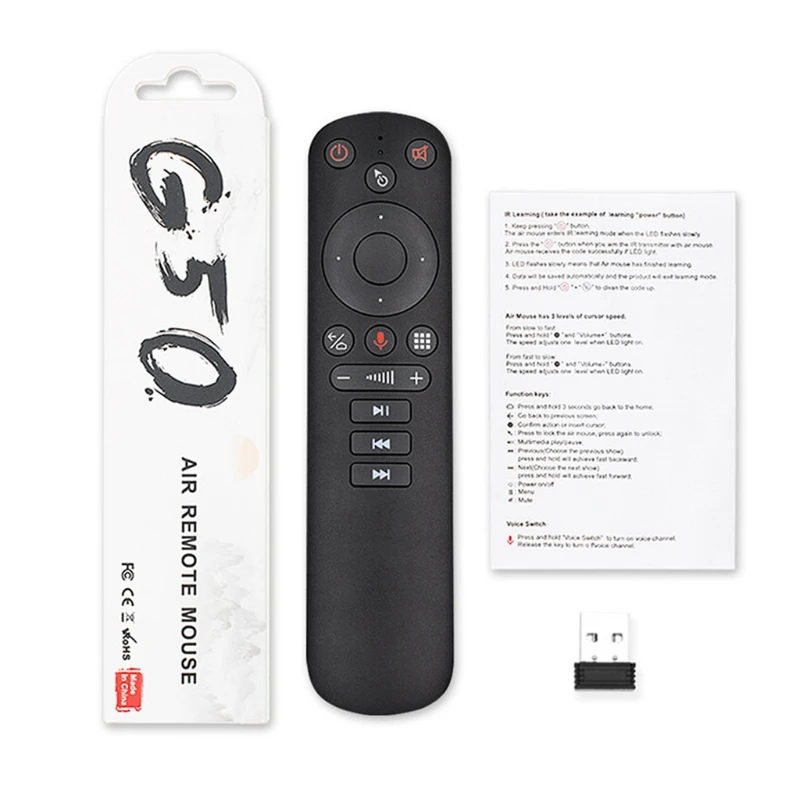 Infrared G50S Wireless Fly Air Mouse Gyroscope 2.4G Voice Android Box  for X96 mini H96 MAX X3 PRO Android TV Box Remote Control