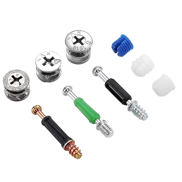 Galvanized 3 in 1 hidden invisible connector furniture hidden furniture connectors Cabinet Connecting Screws For Furniture