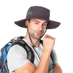 Agradecido пеший туризм шляпа сетки шляпа с широкими полями воздухопроницаемость на открытом воздухе солнцезащитные кепки с козырьком для Рыбацкая шляпа