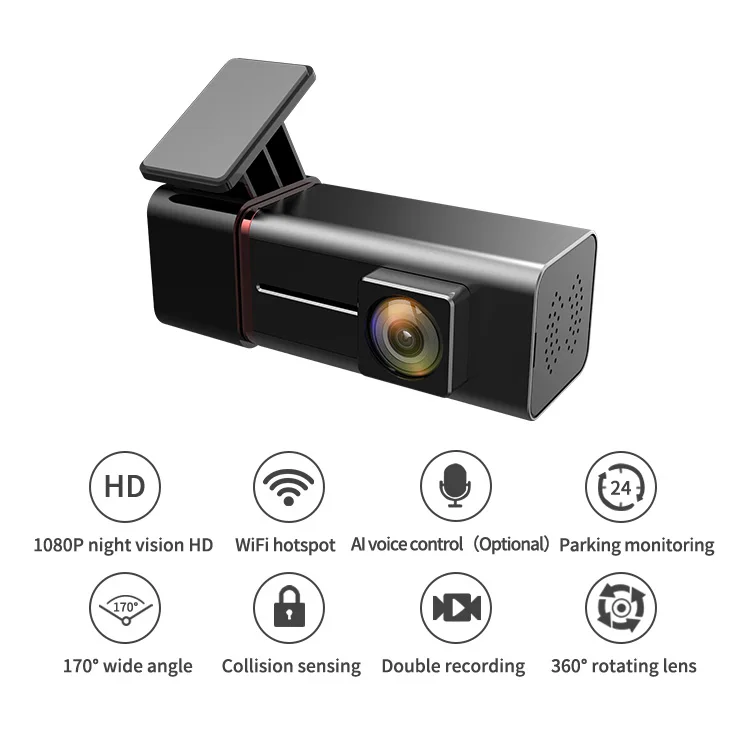 360 Поворотная Петля Запись HD парковочный монитор Автомобильная камера скрытый видеорегистратор для вождения мини 1080p Wifi Автомобильный