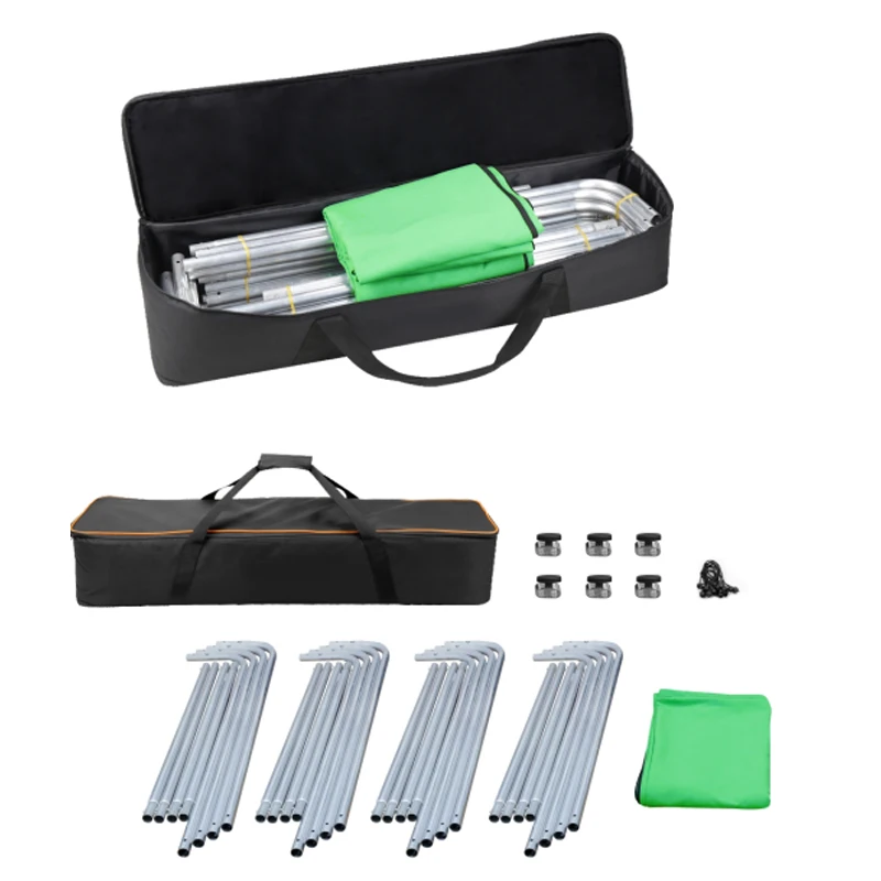 Fotobestway Good quality Chroma Key Green Panoramic video Background  wall photography with Carry Case