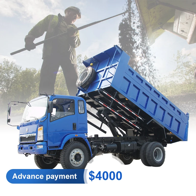 Sinotruk HOWO  Tipper Tipping Dumper Truck Used Dump Trucks with Cargo Tank Length 5.3-6.2M EURO 2 dumptrucks