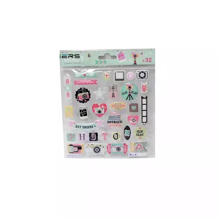 Fashion Cartoon Epoxy Rein Sticker For Promotion