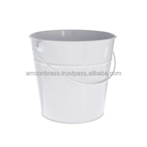 Home & Garden Useful Bucket Galvanized Ice Bucket Metal Pail With Sided Handle Handmade Pail Bucket Premium Quality