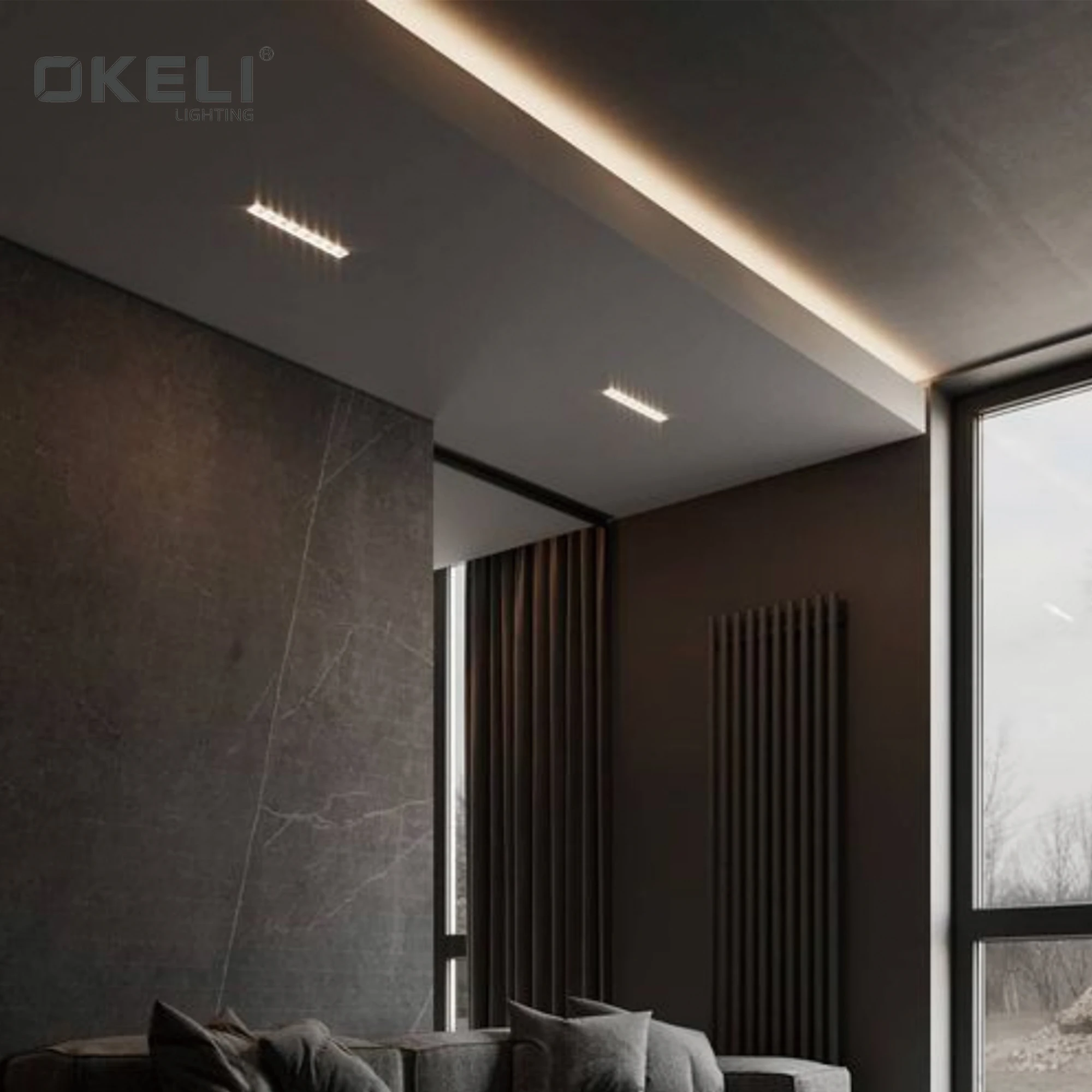 OKELI Wholesale Price 5W 10W Office Hotel Ceiling Recessed SMD Led Linear Light
