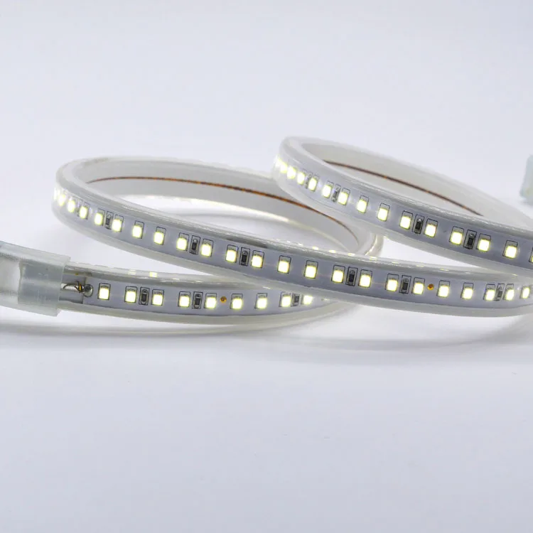 Ультраяркая уличная гибкая светодиодная лента SMD2835 высокого напряжения переменного тока 110 В 220 в 60 светодиодов