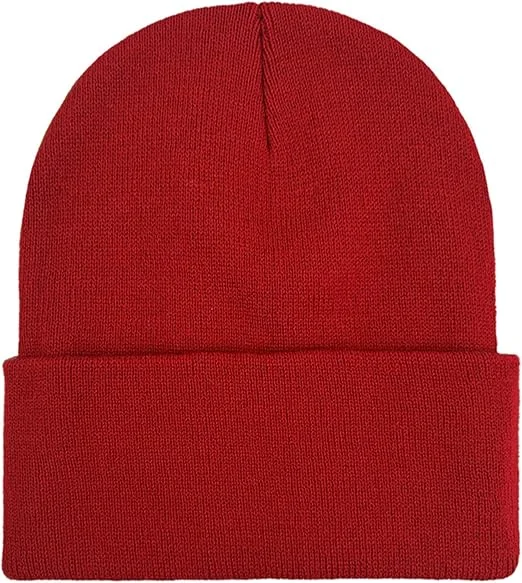 Factory Supply Knitted Crown Baseball Cap Custom Beanie Woven Label Logo Knitted Cap