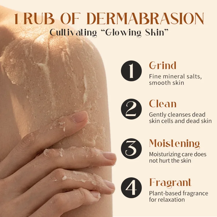 Remove chicken skin body scrub exfoliate body scrub cream private label wholesale organic body scrub private label