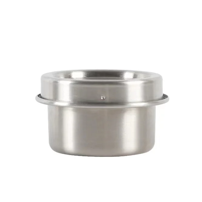 Eco Friendly Stainless Steel Round 50ml Mini Small Round Snack Condiment Jam Food Storage Container Round Mini Metal Box