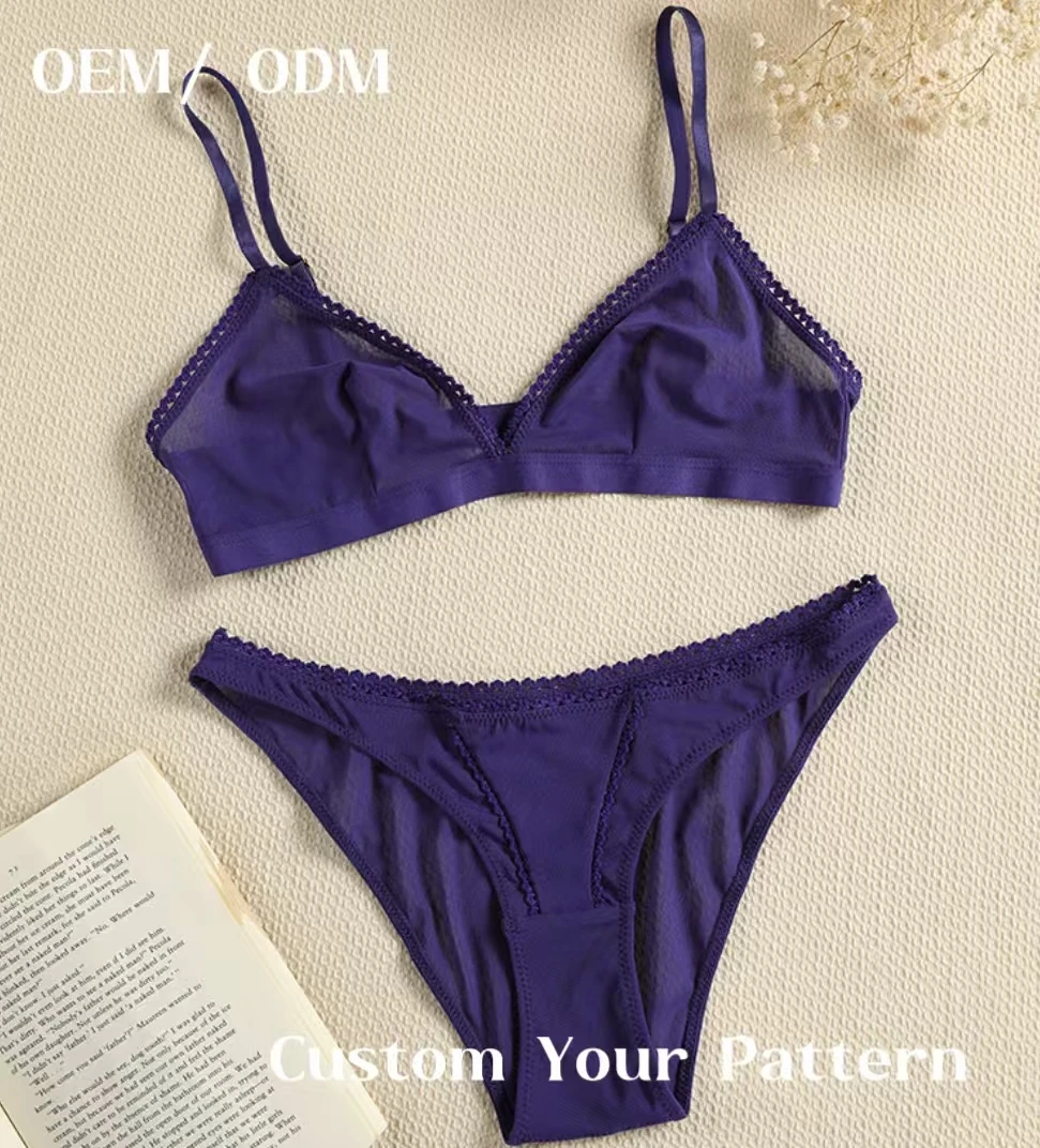 Прозрачный женский бюстгальтер трусики Комплект сексуальные женские