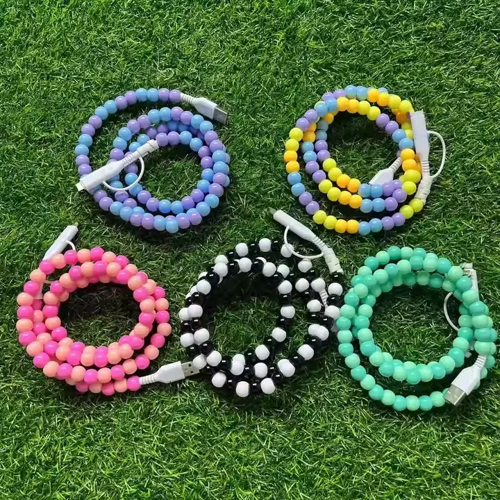 2025 зарядный кабель 2 в 1 с бисером