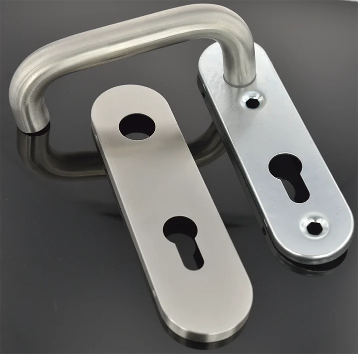 
Stainless steel door handle SS2003-19 HANRUI brand 72mm center size with standard EN1906 Grade 3 brass core level handle 