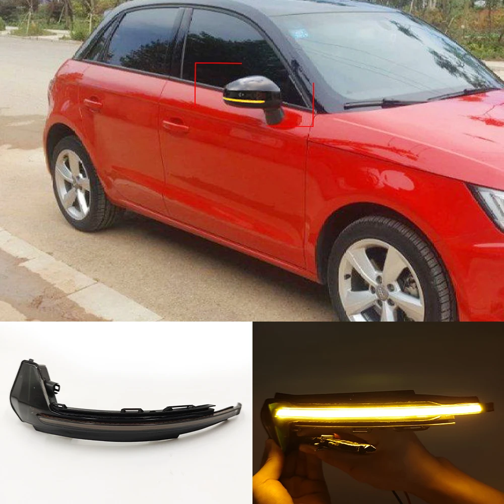 Автоматическое освещение для Audi A1 8X 2011 2012 2013 2014 2015 2016 2017 светодиодный динамический Фонарь указателя поворота сторона боковое зеркало заднего вида с подсветкой LED