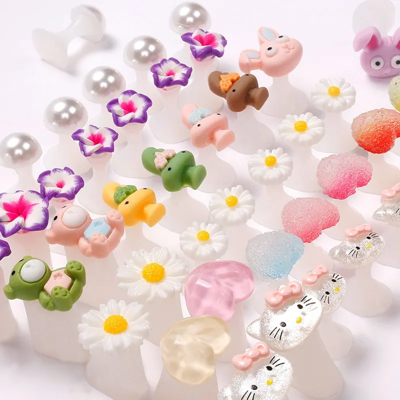 8 Pcs/pack Toe Separator Cute Soft Silicone Toes Lock Tools Daisy Heart Shaped Japanese Style Nail Toe Separator