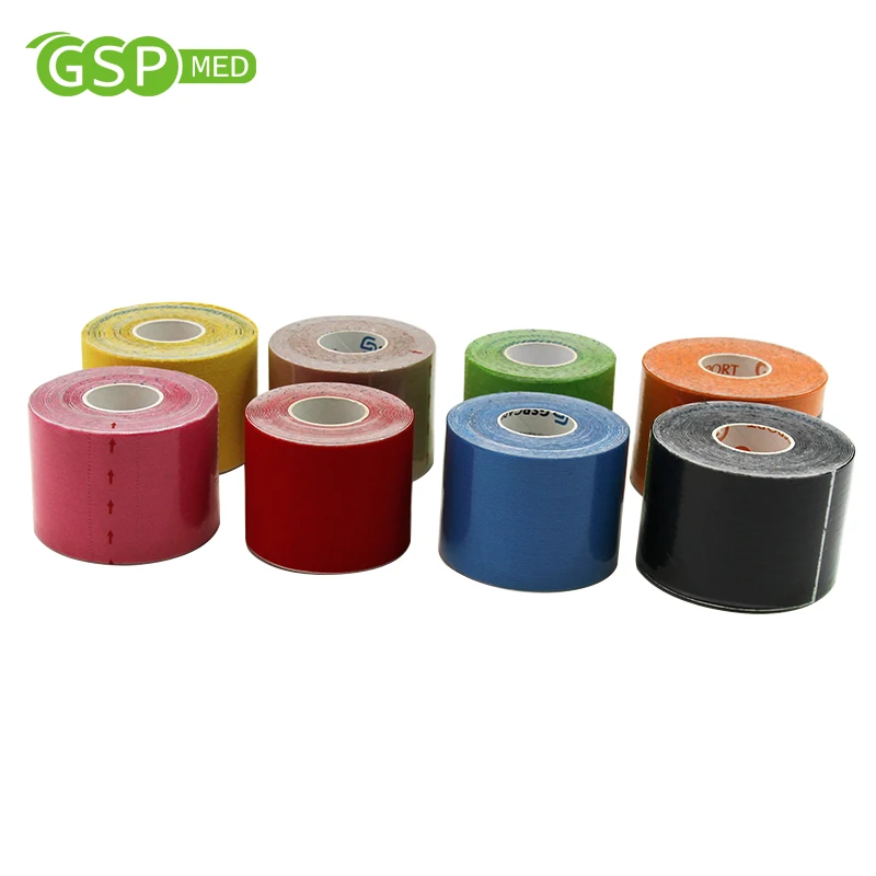 Wholesale Waterproof Safety Cotton Medical Colored Kt Sport Kinesiology Tape
