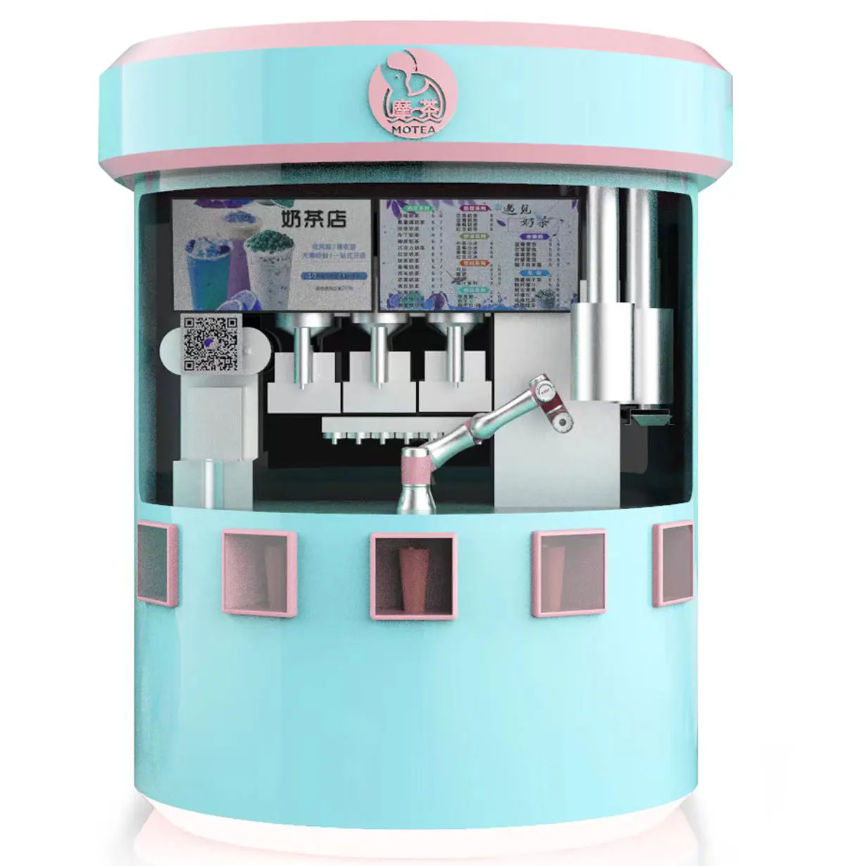 Wholesale Hot Selling Smart Unmanned Bubble Tea Vending Machine Automatic Bubble Tea Robot