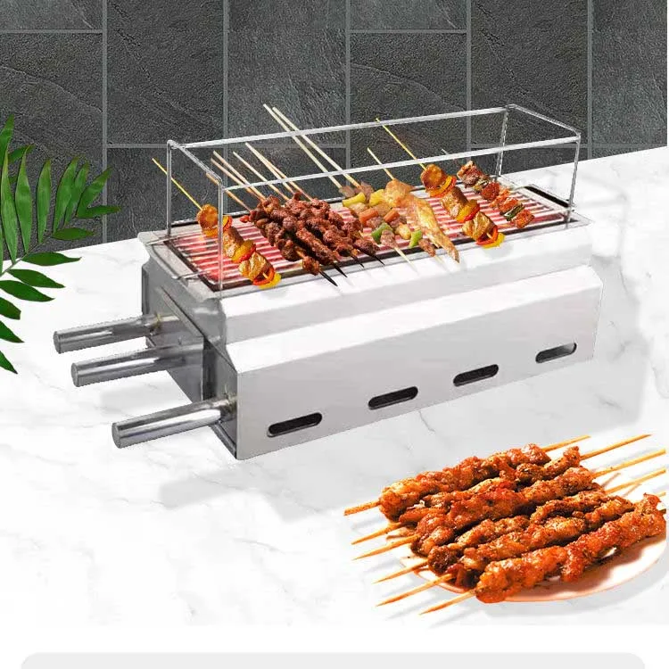 Zibo Barbecue Stove Commercial Restaurant Household Indoor Outdoor Use Charcoal Side Heating Smokeless Stainless Steel BBQ Rack