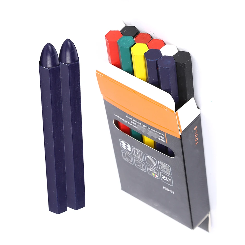 Chinese Crayon Manufacturers Wholesale Environmentally Friendly Colored Crayons Art Painting Classic 6 Colors 12pcs Wax Crayons
