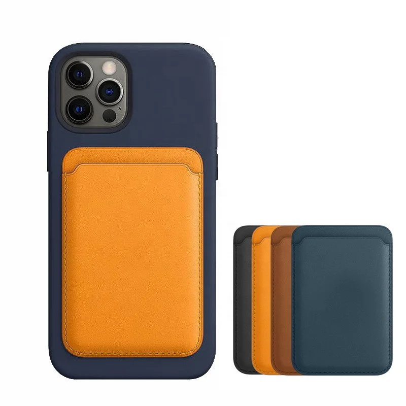 Bogia Wholesale Minimalist Strong Magnetic Phone Card Holder Leather Magsafe Card Holder  For Iphone 14 13 12 Pro Max