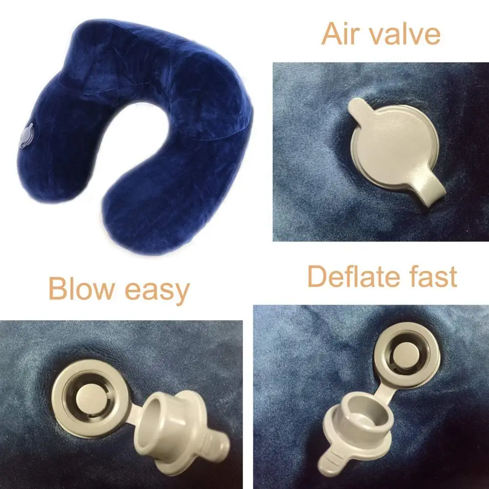 Neck & Support Ultralight Inflatable Air Travel Pillow for Airplane Travel, Camping