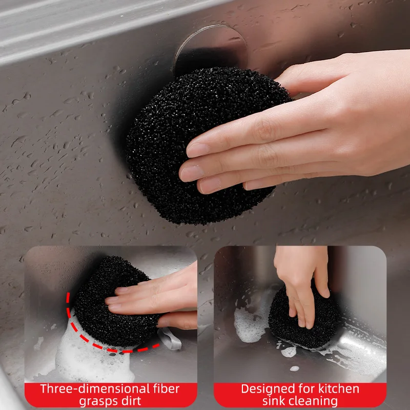 Sponges Cleaning Brush Scratch Sponges Soft Microfiber Scrub Side Effortless Eco Pads Scale Cleaning and Wiping for Kitchen