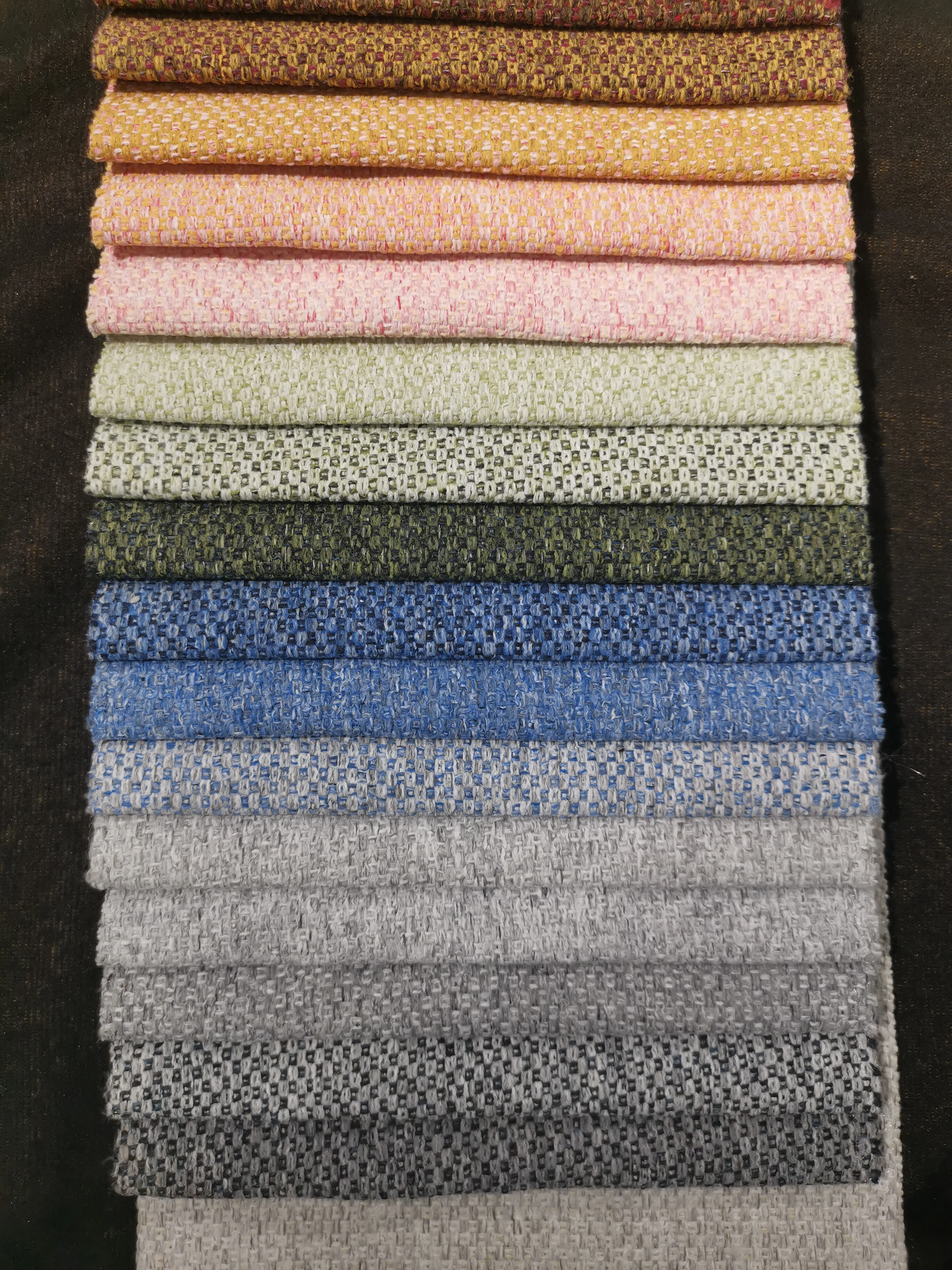 XDR1051 China latest factory direct wholesale rough sofa fabric linen 100% polyester